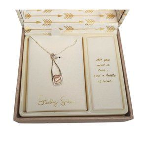 Sterling Silver NIB Wine Bottle Necklace